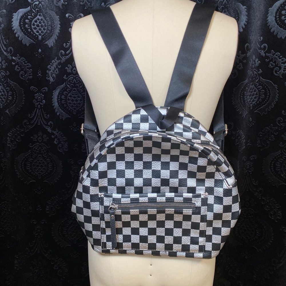 Wild Fable Black and White Checkered Backpack